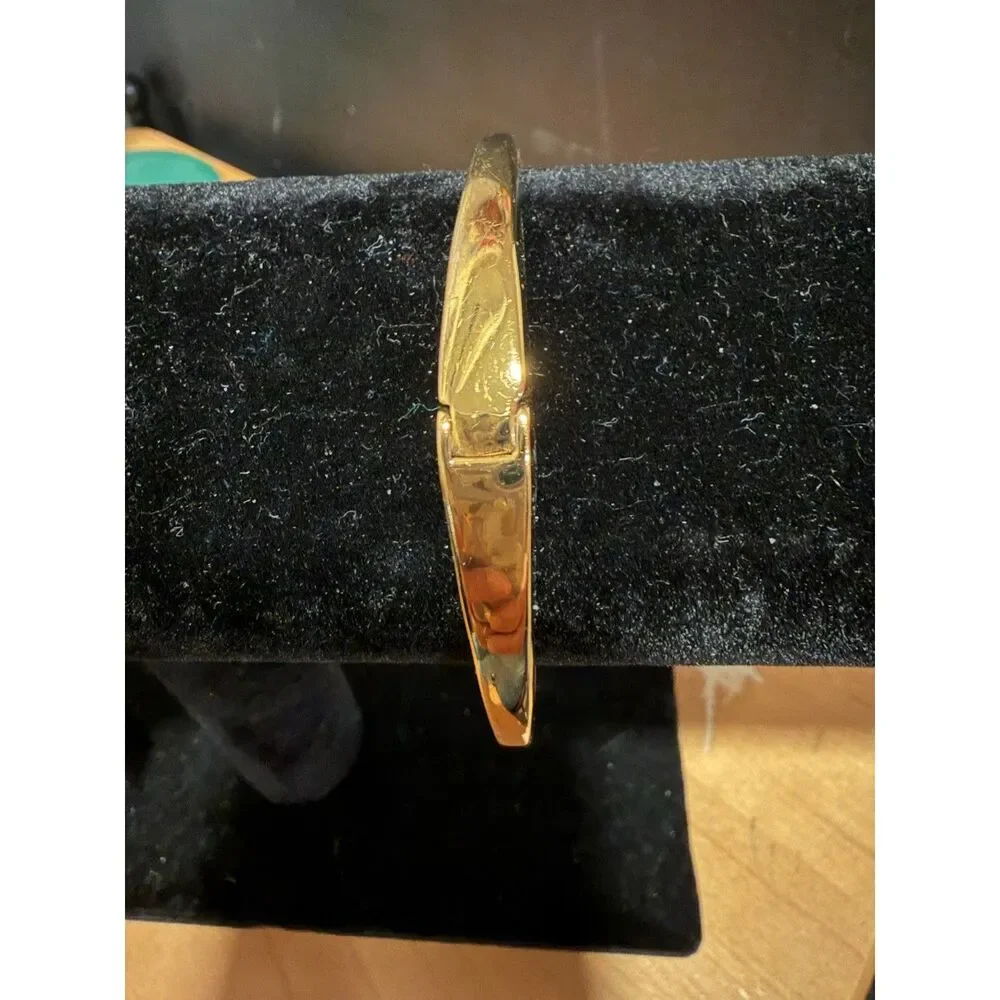 Kate Spade New York Lavender Enamel Raising The Bar Pave Bangle Bracelet EUC - Picture 5 of 8